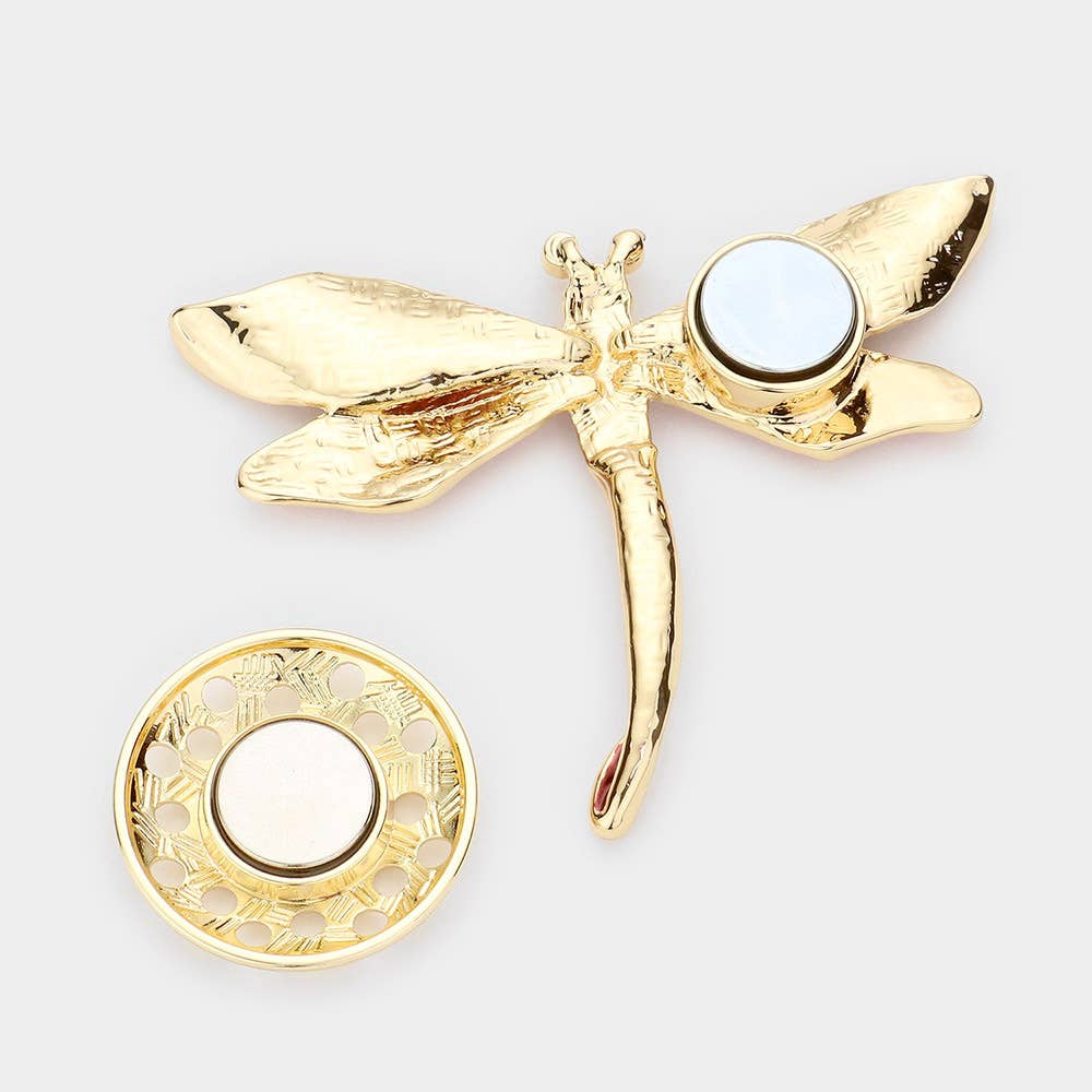 Sensibling Corp. - Vente Broches - Broche magnétique libellule en métal coloré2