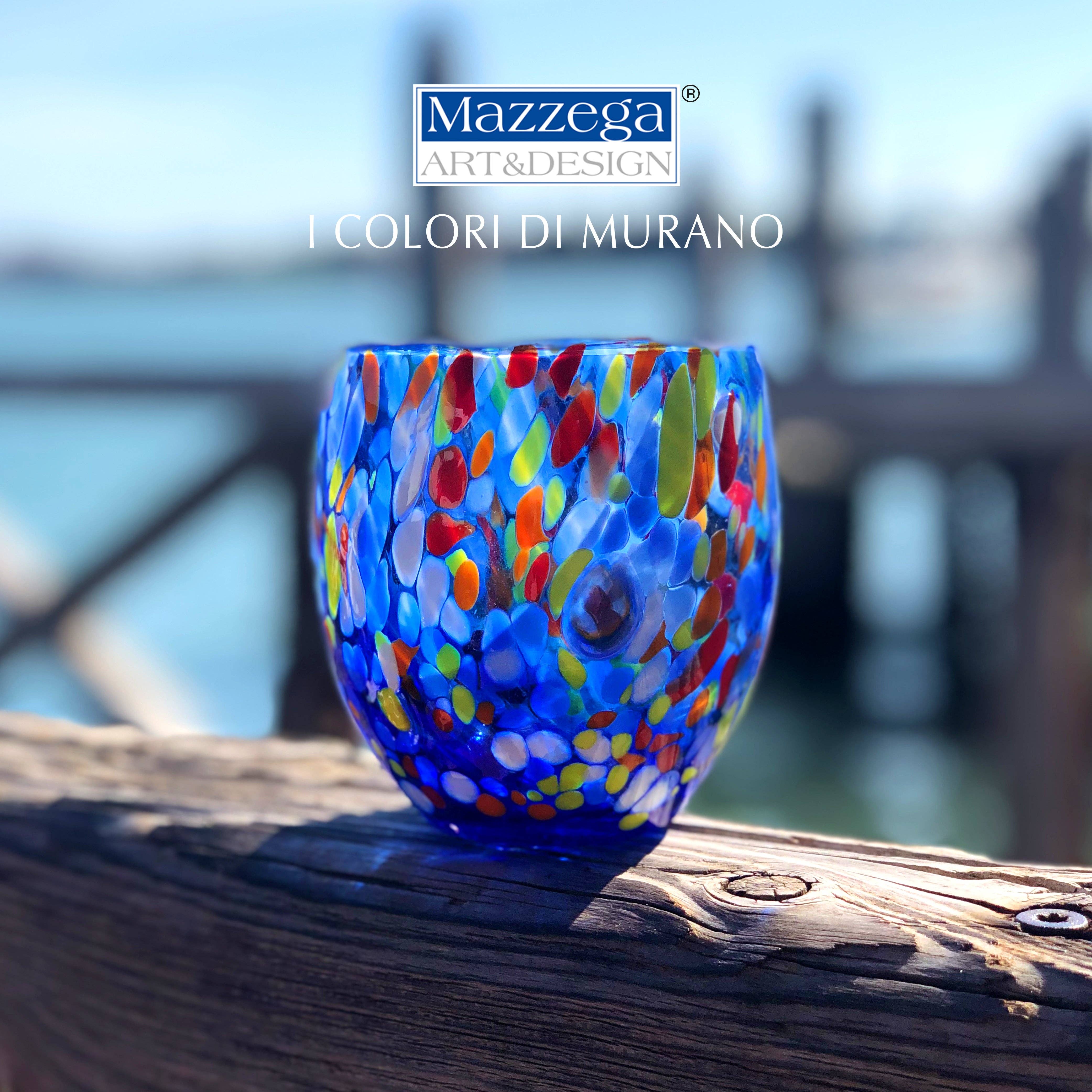 Mazzega Art & Design - Vente Verre/tasse - 6 verres en verre « Les couleurs de Murano ». ACQUA-CLASSIQUE10