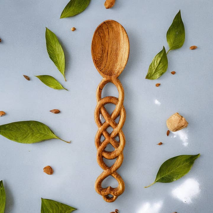 194 Craft House – wholesale Kitchen spoon – Welsh Love Spoon - Wooden Heart Spoon - Home Decor and Gifts8