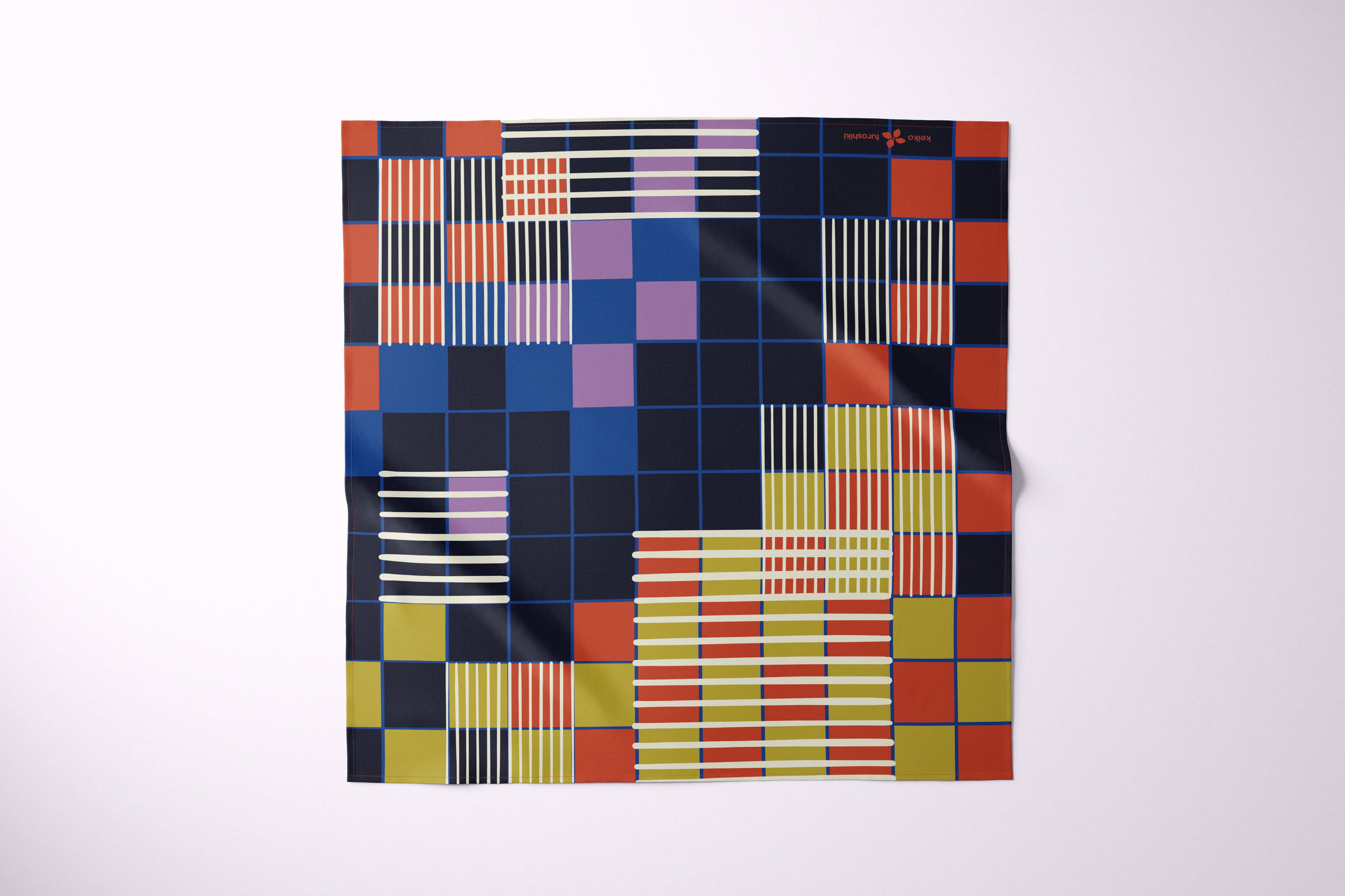 Keiko Furoshiki - Wholesale Flat Wrap - Furoshiki Reusable Japanese Fabric Gift Wrap Ichimatsu1