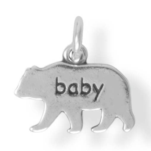 Silver or Gold "baby" Bear Charm for wholesale by Silver Stars Collection