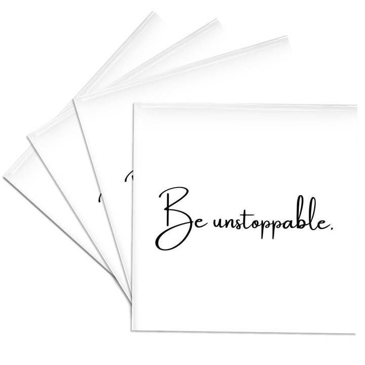 3dRose - Wholesale Coasters - 3dRose, Motivational quote Be Unstoppable Typography, Coaster