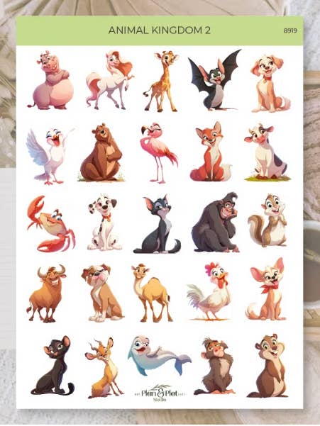 Animal kingdom 2 | Stickers for wholesale by Plan & Plot Studio
