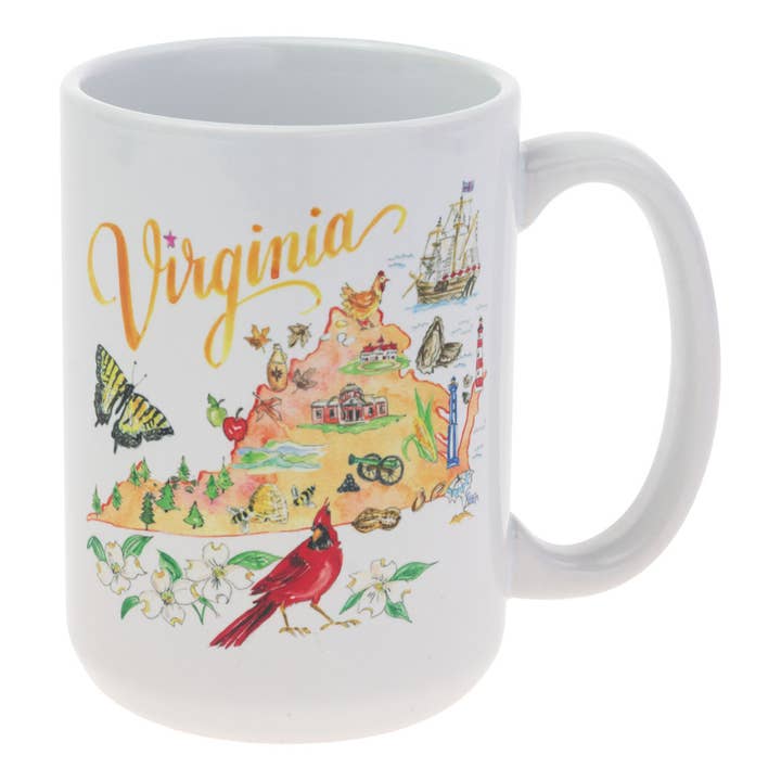 15 oz. Virginia VA State Collection Ceramic Mug Rosanne Beck for wholesale by Boston International