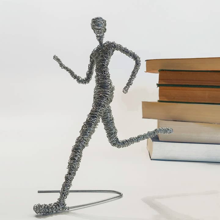 Man Runner Metallskulptur, Runner Wire Skulptur Geschenk für den Großhandel von Haritopoulou
