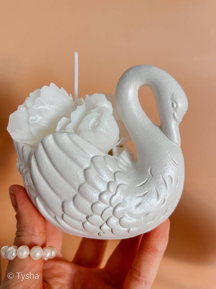 SWAN Jar Scented Coconut Soy Candle | Cozy | Decor | Natural for wholesale by TYSHA