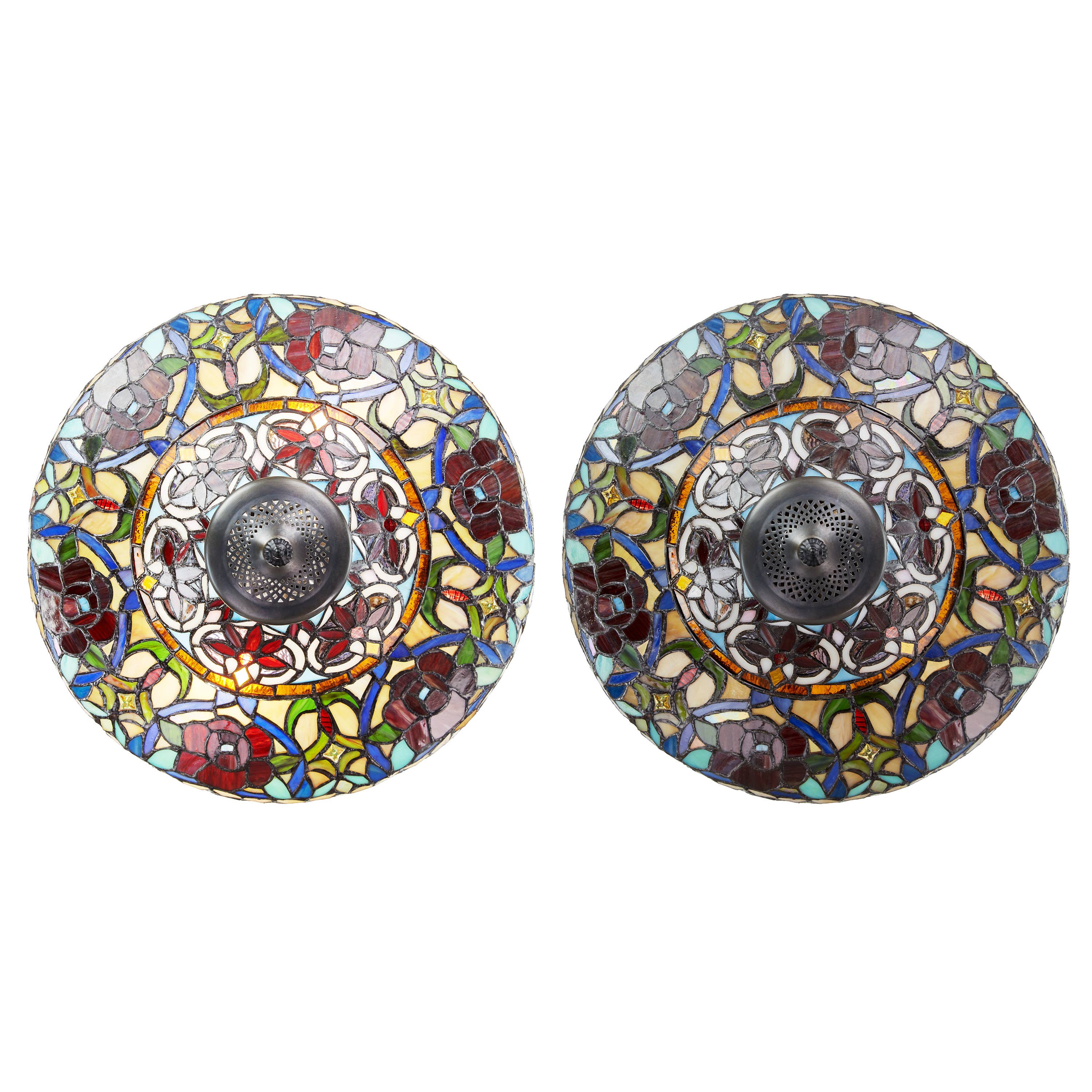 River of Goods - Wholesale Accent/Desk Lamp - 27.5"H Parisian Antique Bell Shade Stained Glass Table Lamp8