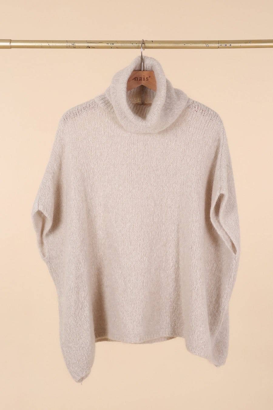 NAÏS PARIS – wholesale Poncho - Dam – Polotröja i ponchostil i mohair och ull18