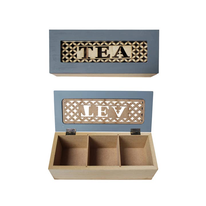 Tea Bag Wooden Storage Boxes/Tea Chests - Multiple Designs for wholesale by T BAR TEA
