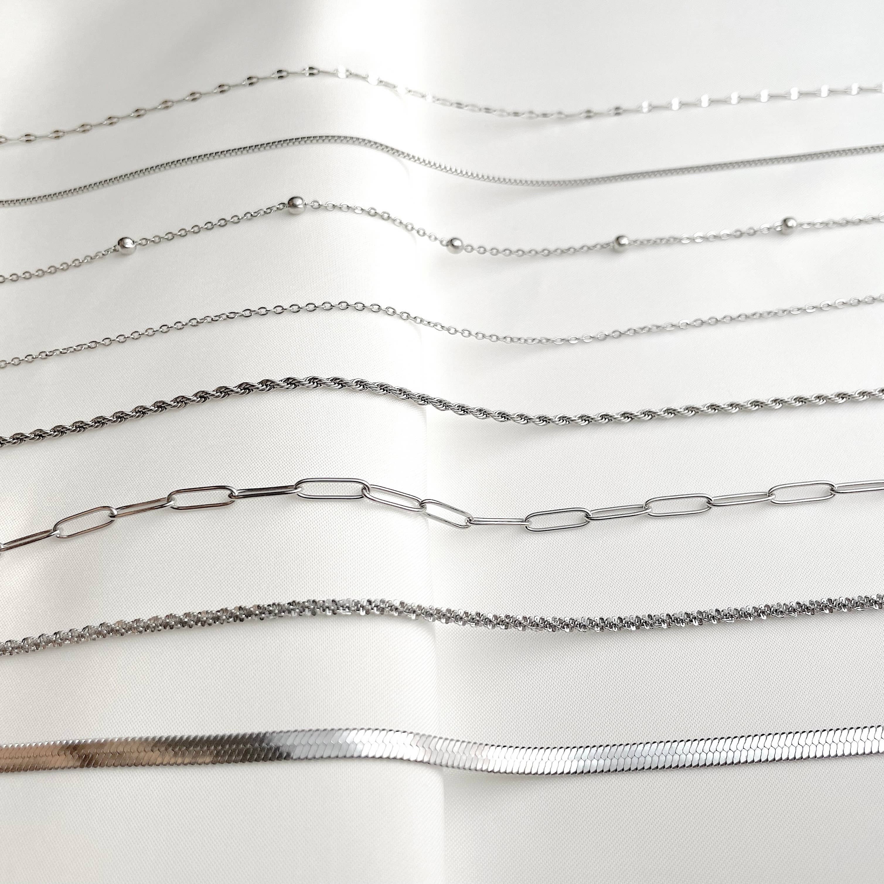 Blueyejewelry - Vente Collier maille et chaîne - Colliers fins en argent - chaînes en acier inoxydable6