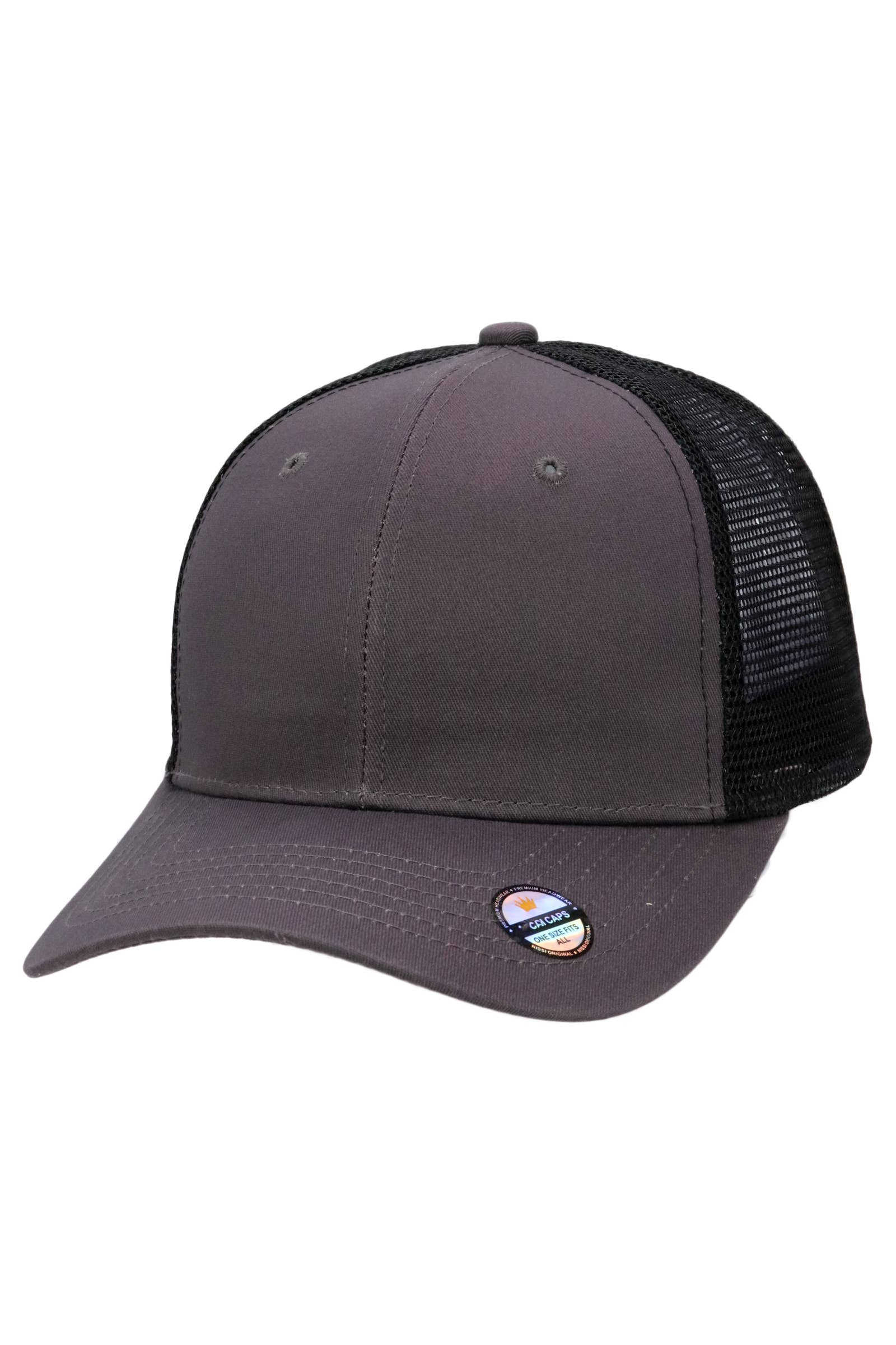 Cap Zone – Großhandel Trucker-Cap – Unisex – Zweifarbige Nylon-Polyester-Strukturierte Sechs-Panel-Trucker-Kappe3