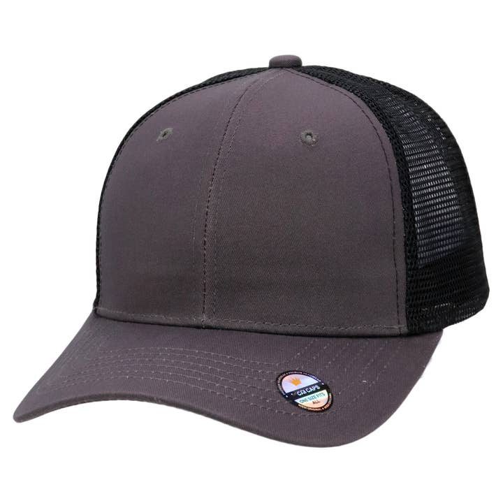 Cap Zone – Großhandel Trucker-Cap – Unisex – Zweifarbige Nylon-Polyester-Strukturierte Sechs-Panel-Trucker-Kappe3