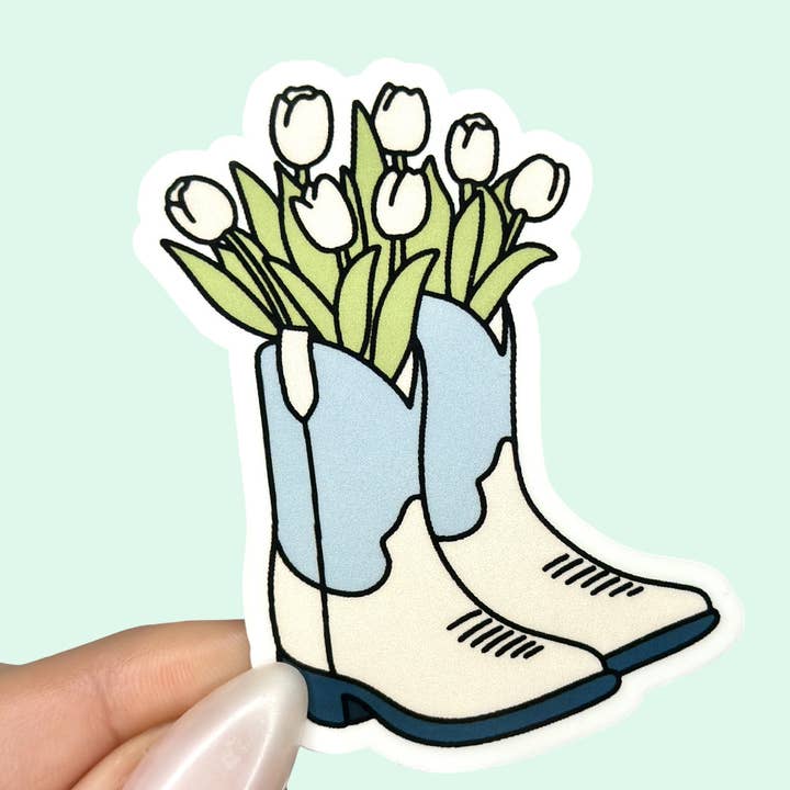 Cowgirl Boots Sticker for wholesale by Hailey Liz Designs