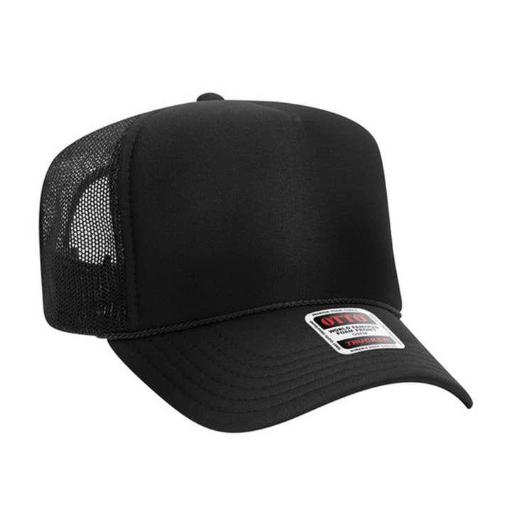 Fashion City - Wholesale Trucker Hat - Unisex - Solid Color OTTO 5-Panel Foam Mesh Back Trucker Hat