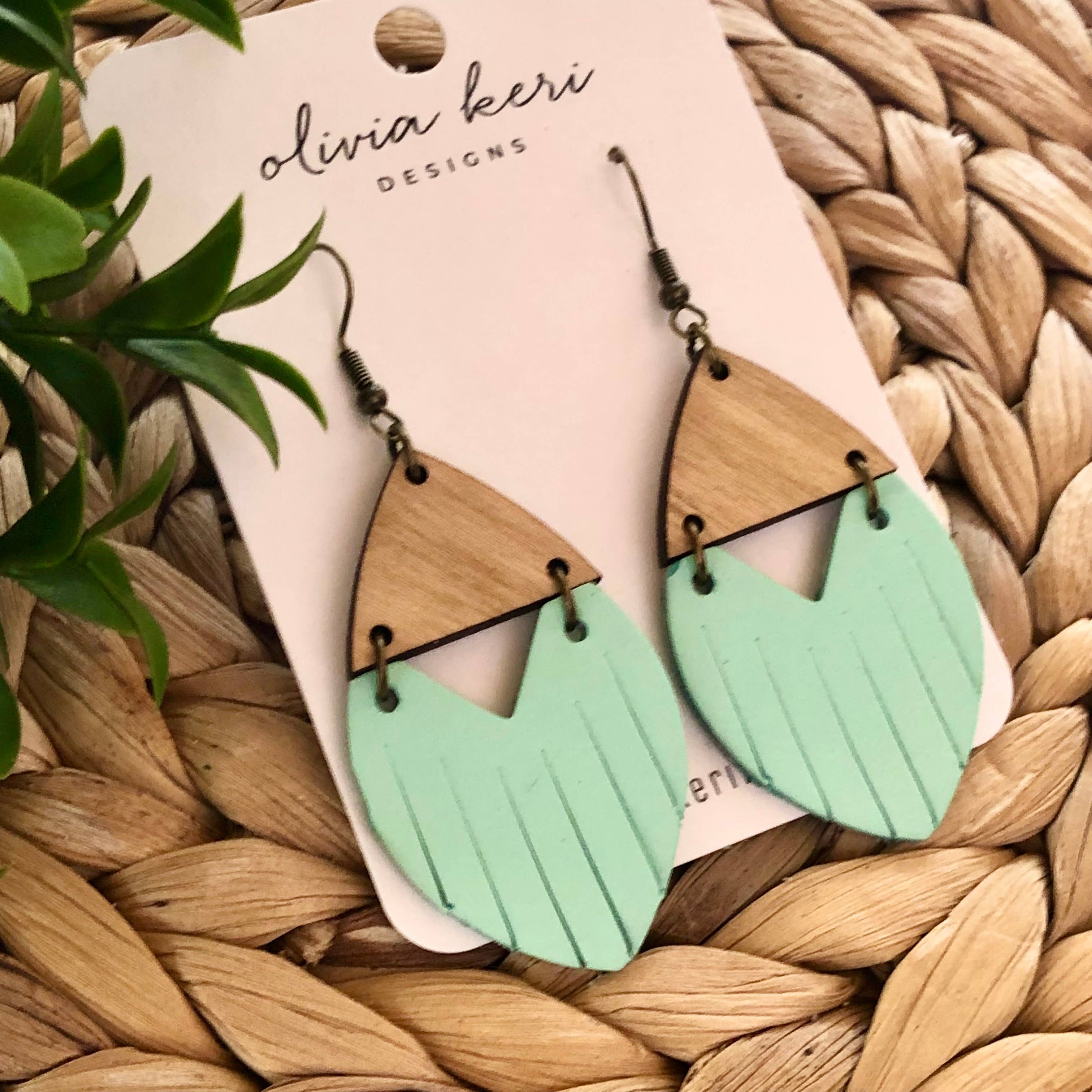 Olivia Keri Designs - Wholesale Dangle Earrings - Josie - Mint2