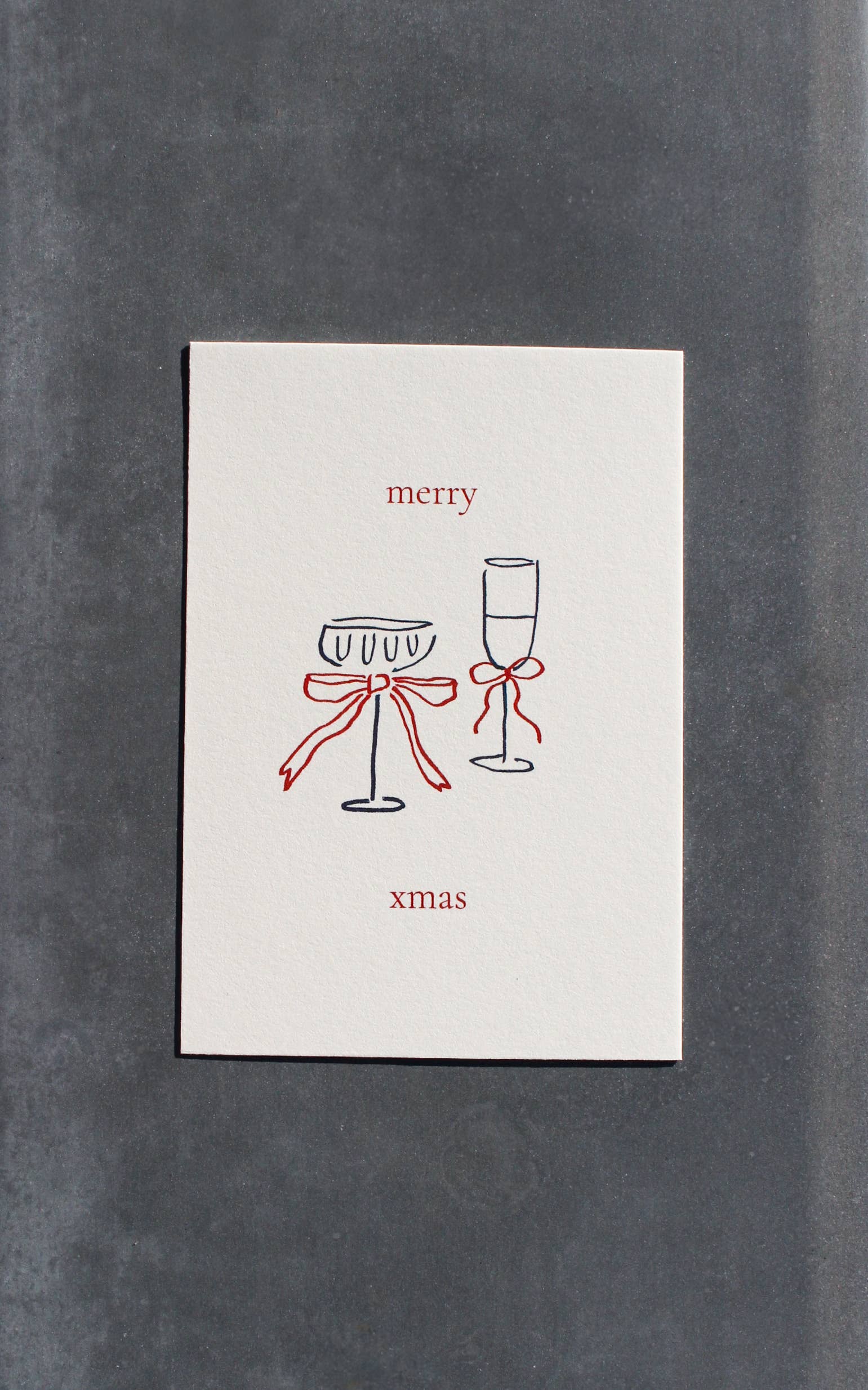 L'Atelier Samedi - Wholesale Christmas Card - Postcard 'merry xmas' (Risograph) | Christmas card1