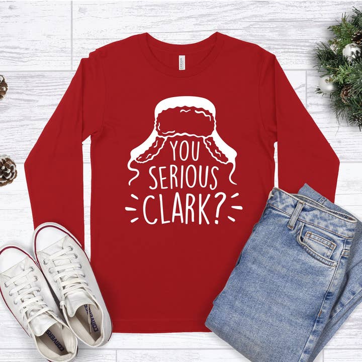 Sei serio Clark? - T-shirt unisex a maniche lunghe per la vendita all'ingrosso da parte di GirliesGalore
