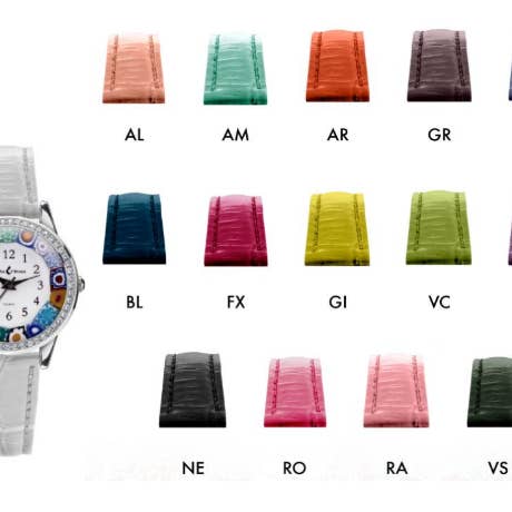 Alice Sturzinger LLC - Wholesale Polshorloge - Dames - Millefiori Murano Sprankelhorloge - Verschillende Kleuren0