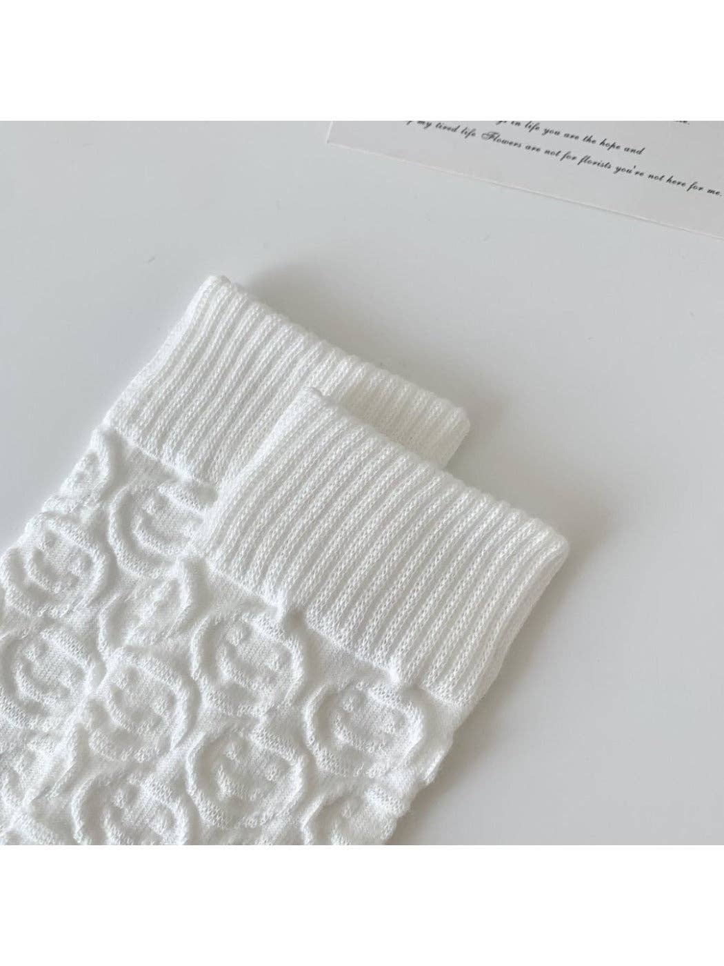 Funkyrel® Atzbranding Limited - Wholesale Socks - Women's - Rufia - Women's Solid Winter Socks with Embossed Smile10