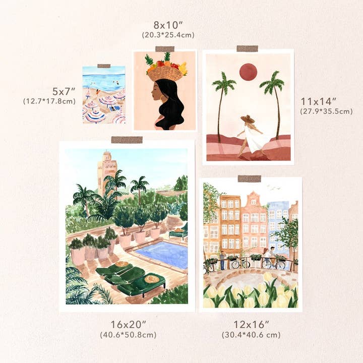 Sabina Fenn - Wholesale Art Print - Winter Snowy Mountains Landscape Village Art Print5