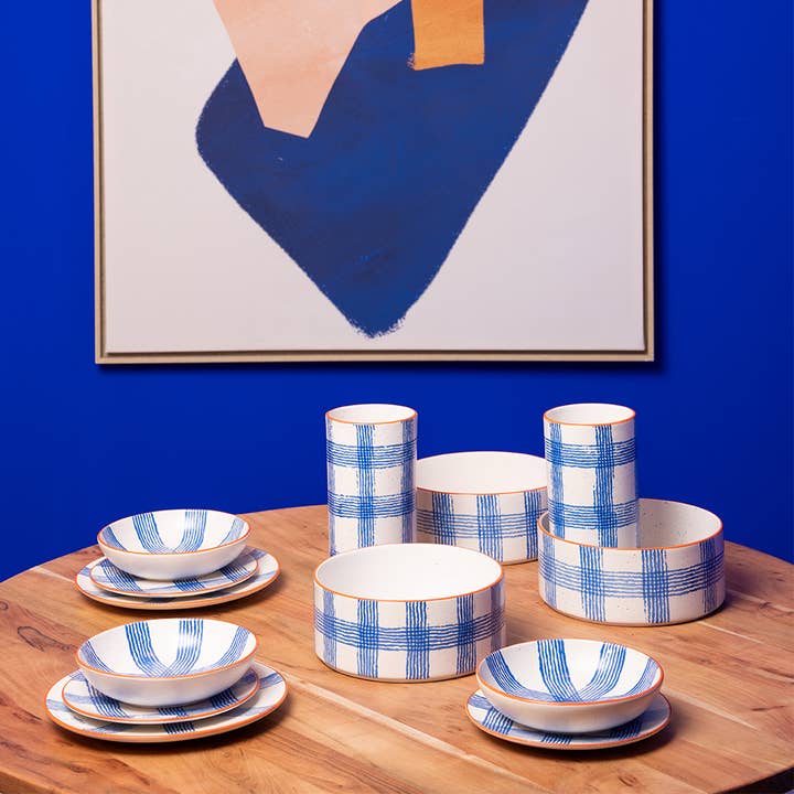 Tiefer Teller Positano Blau für den Großhandel von Athezza