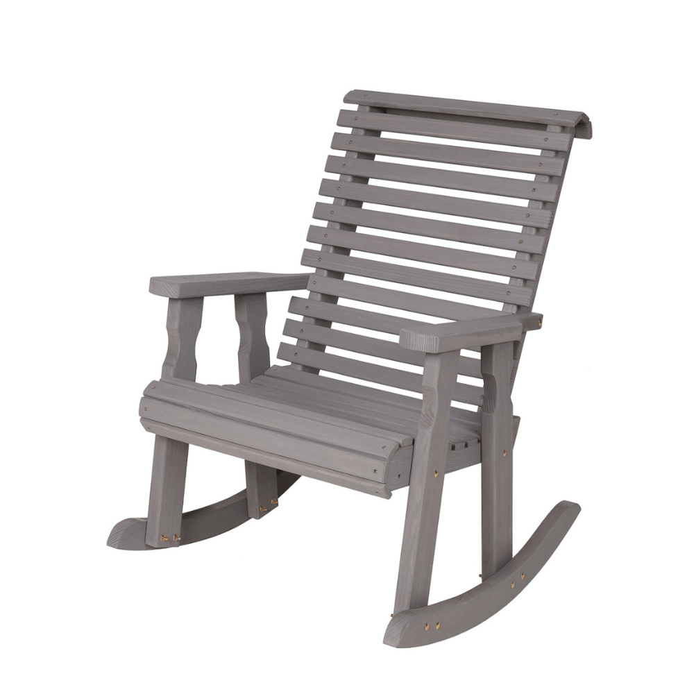 The Porch Swing Company - Wholesale Rocking Chair - Amish Casual Heavy Duty Roll Back Wooden Outdoor Rocking Chair2