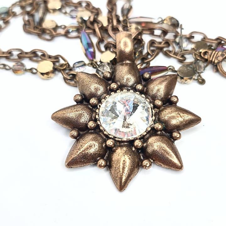 Austrian Crystal Star Pendant Chain Necklace for wholesale by Beauty In Stone Jewelry