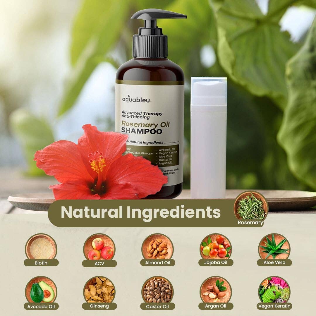 Aquableu - Wholesale Shampoo - Geavanceerde Therapie Anti-Dunner Worden Rozemarijnolie Shampoo 473 ml6