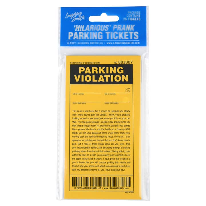 Smith Brands - Wholesale Gag Gift/Novelty Gift - 25 Funny Fake Parking Tickets2