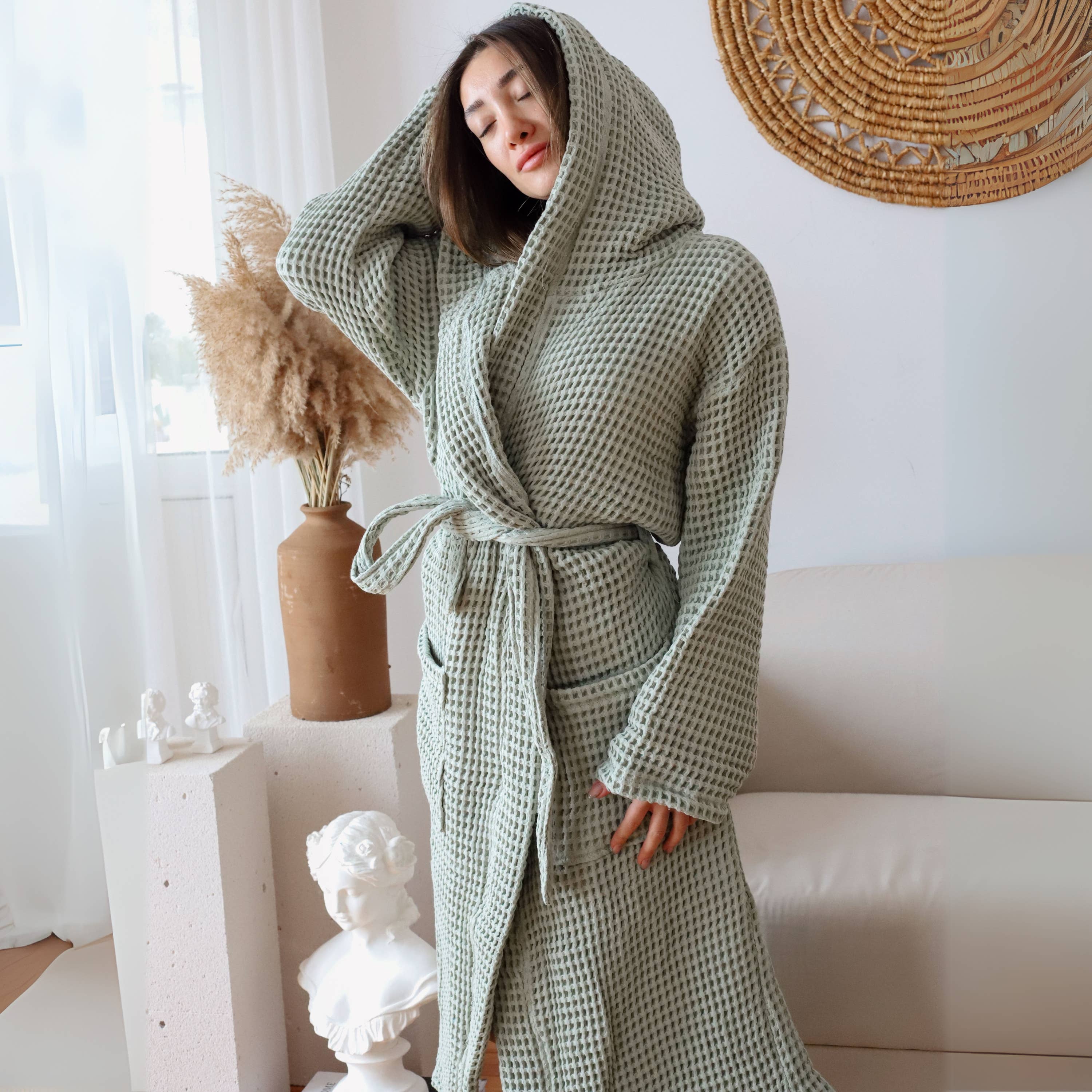 Vivamaison – Engroshandel Morgenkåbe - Unisex – Premium Vaflet Bomuld Badekåbe, Unisex Spa Komfort138