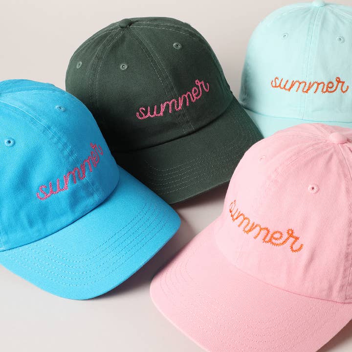 Fashion City - Wholesale Baseball Cap - Women's - Summer Letter Graphic Embroidery Baseball Cap