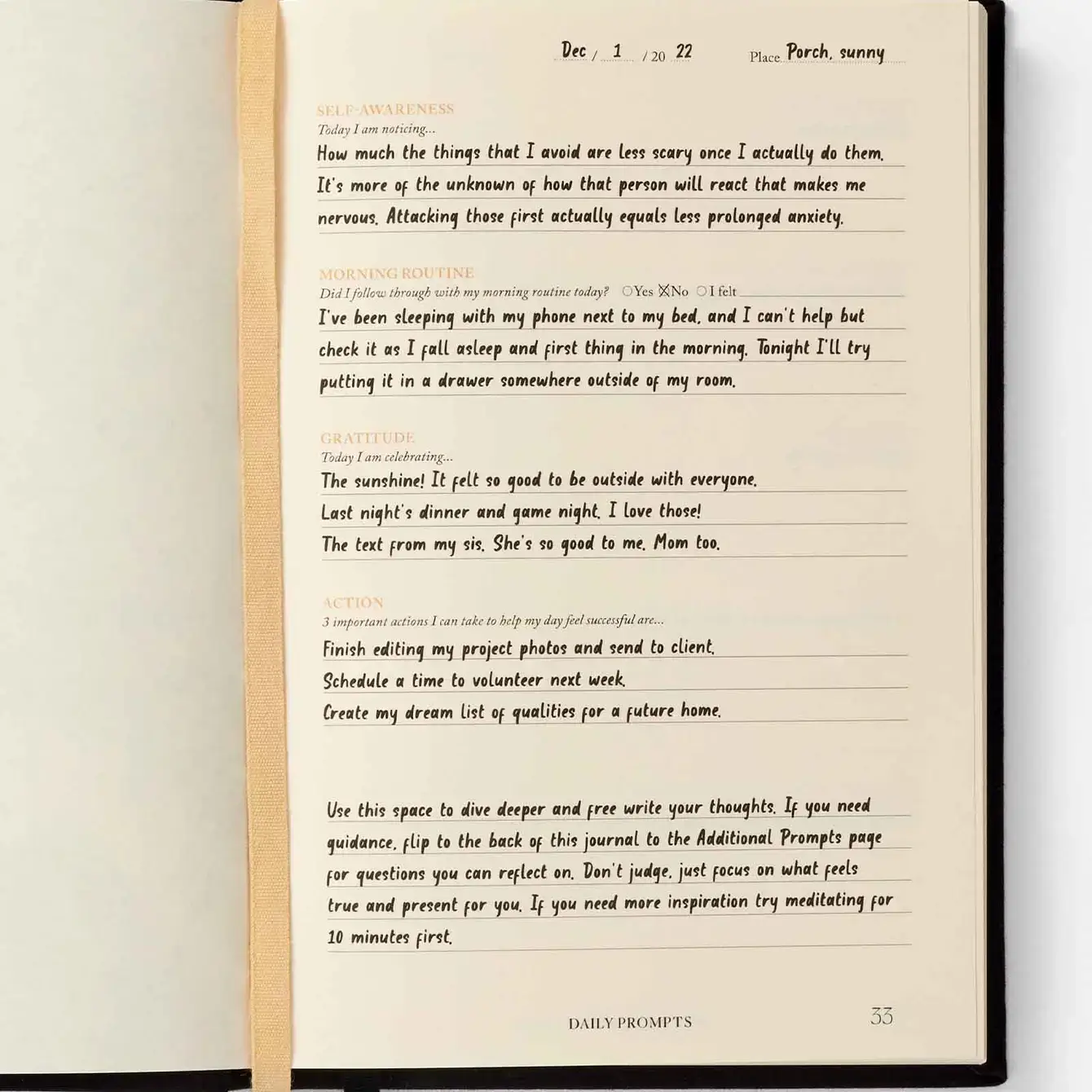 Intelligent Change - Wholesale Journal/diary - Notes to Mindfulness Journal Black - Daily Guided Reflection7