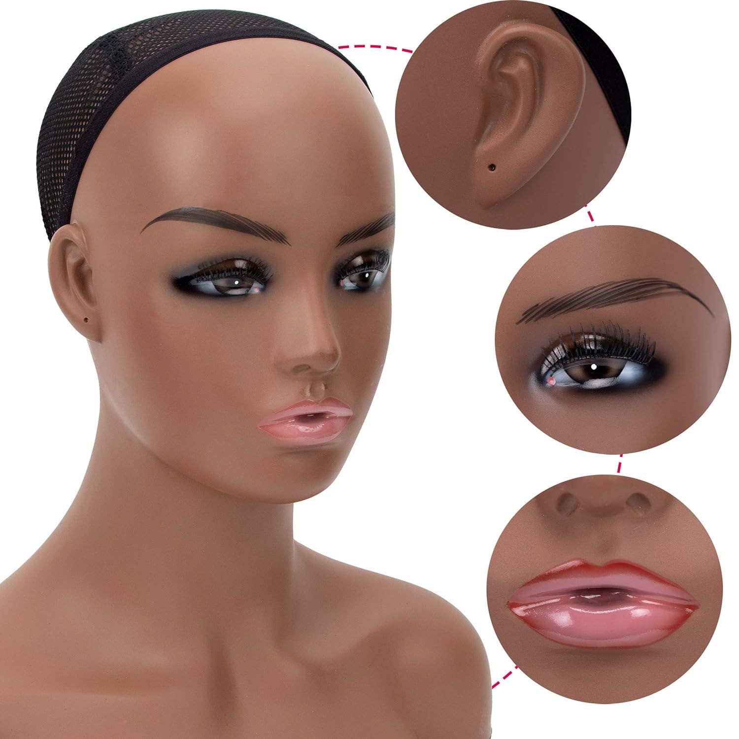 A1 PACIFIC INC. – wholesale Mannequin – Realistic Mannequin Head Bust Wig Display and Styling12