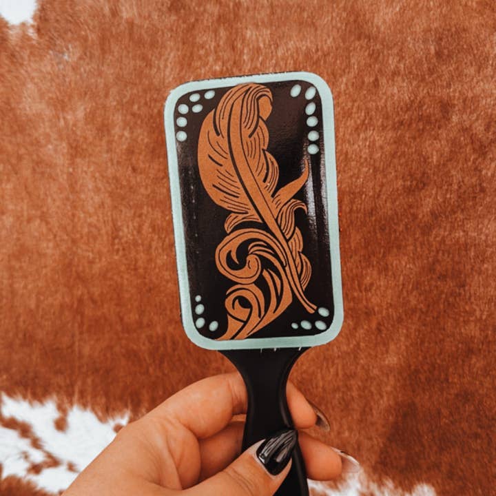 REMOVED BRAND - Wholesale Hair Brush/Comb - Feather Paddle Hair Brush