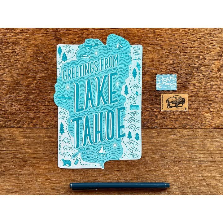 Noteworthy Paper & Press – wholesale Postcard – Lake Tahoe Postcard2