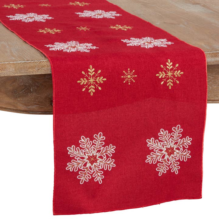 Saro Lifestyle - Wholesale Table Runner - Snowflake Runner