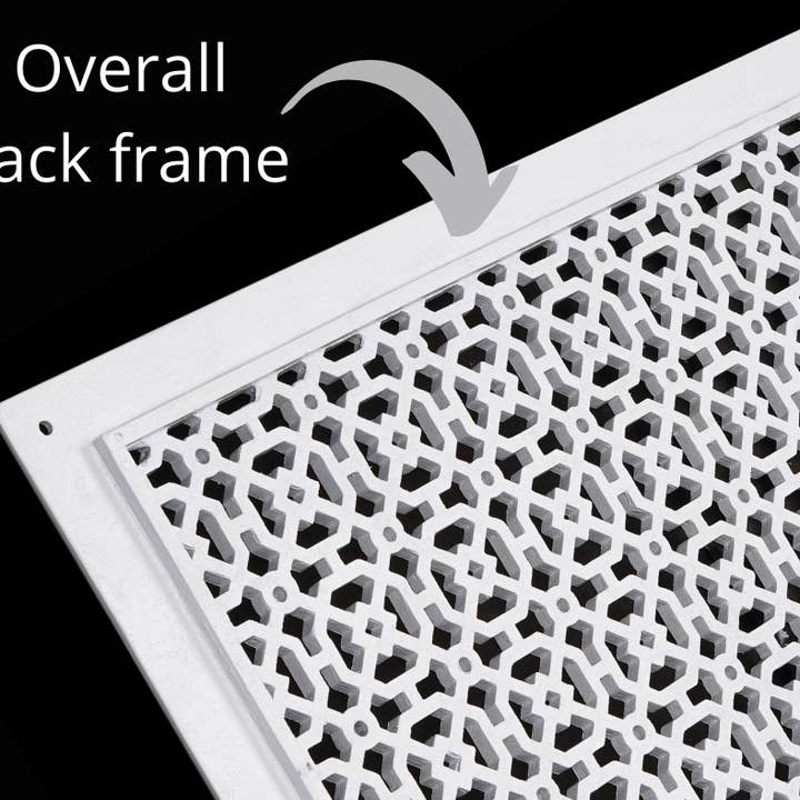 Registers and Hardware Hub Inc. - Wholesale Wall Accent - Air Return Grill 6"x 12" Duct opening | Solid Cast Aluminum