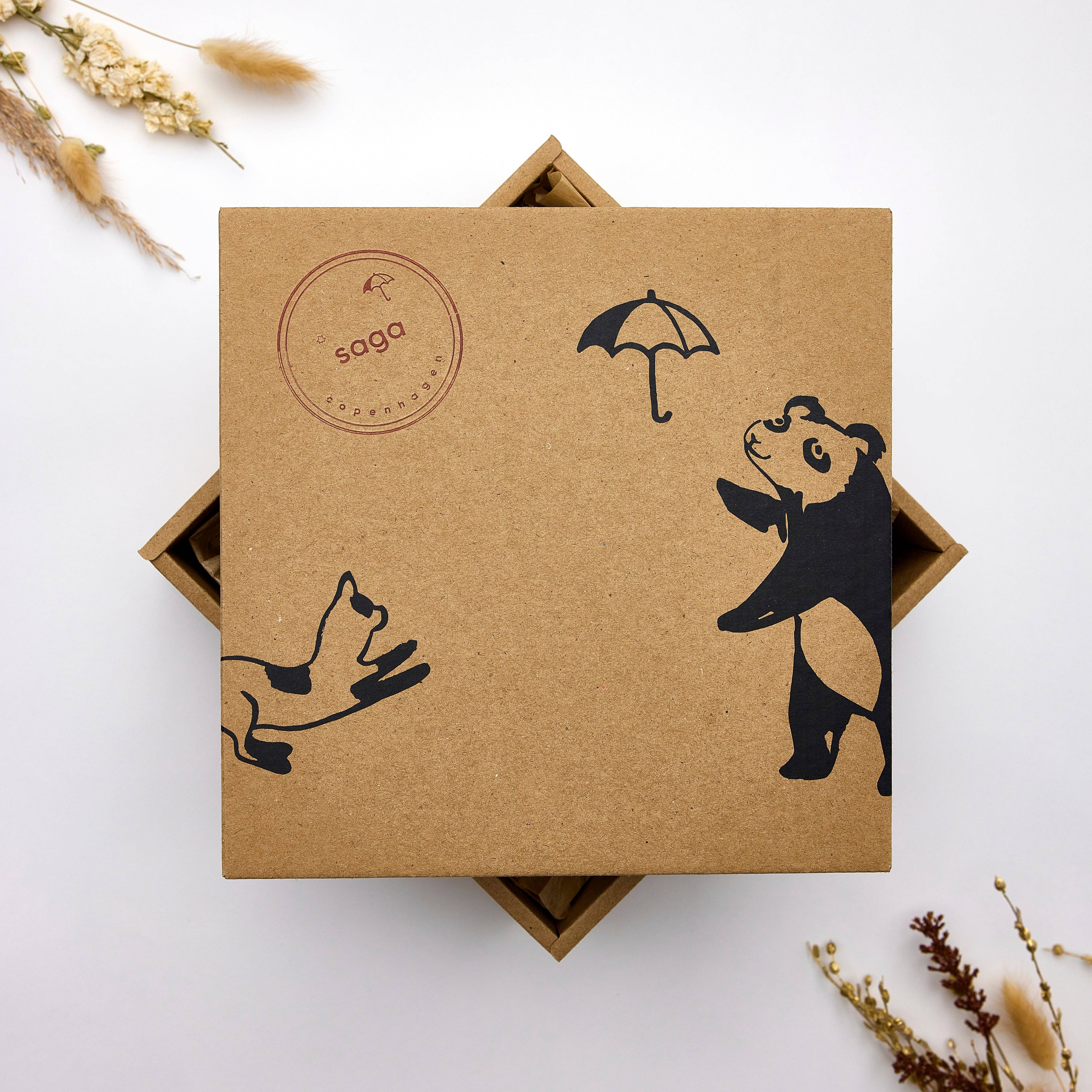 Saga Copenhagen - Wholesale New Mom Gift Box/Set - Must-have Baby box - Shades of Purple Dust Embroidered Premature Box - Clover an Ivory - Organic Cotton4