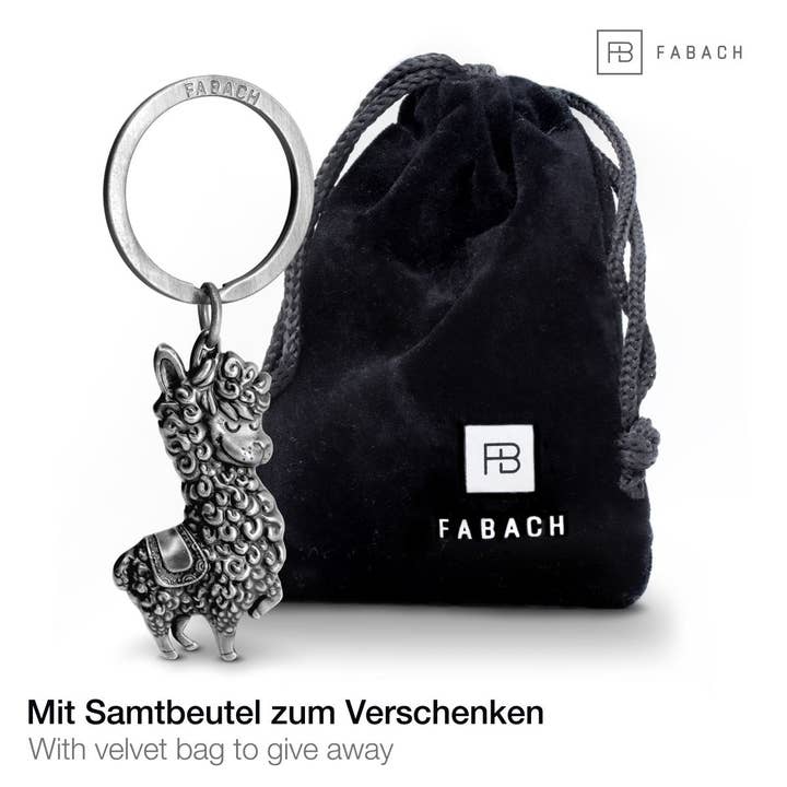 FABACH – Die Schlüsselanhänger-Schmiede – wholesale Nyckelring - Unisex – ”No Drama Lama” lama nyckelring - cool lama/alpacka hängsmycke - lyckocharm och present till lamaälskare