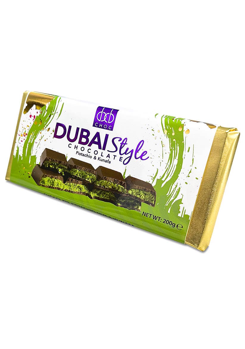 DXB CHOC - Wholesale Chocolate Bar - DUBAI STYLE CHOCOLATE BAR 200G BAR (PACK OF 6 BARS)6
