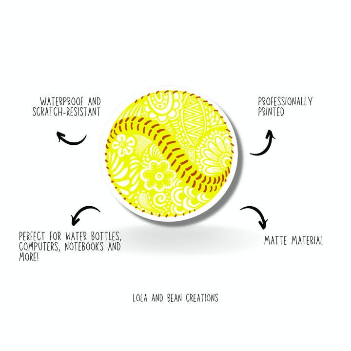 Lola & Bean Creations - Wholesale Sticker - Softball Stickers, Hand-Drawn, Waterproof, Vinyl2