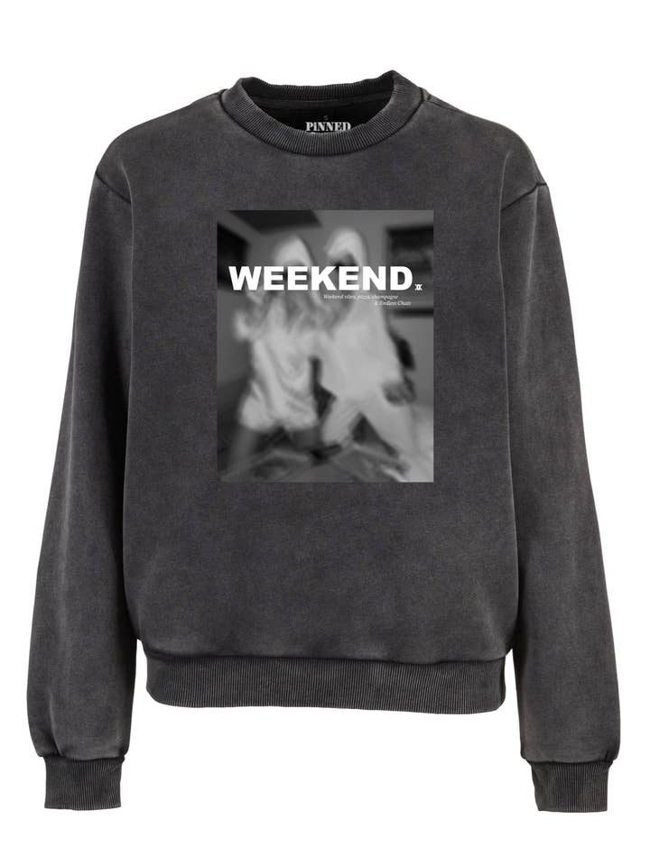 Boxy Sweater Washed Weekend Vibes for wholesale by PINNED by K