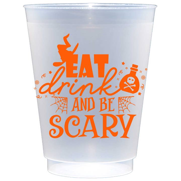Shatterproof Cup 10 Pack Halloween {Eat Drink Be Scary} for wholesale by Two Funny Girls
