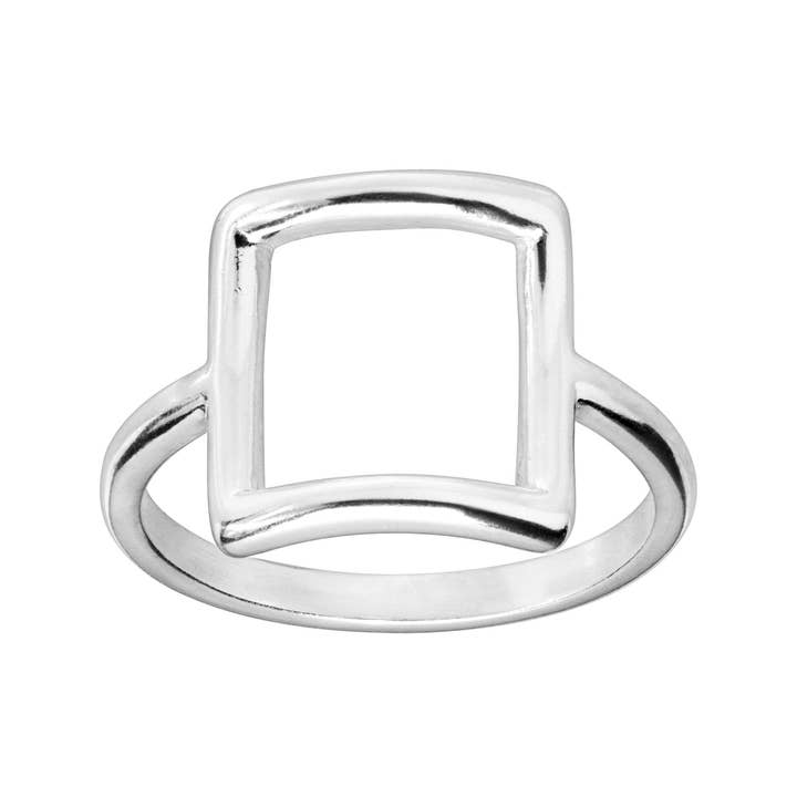 Silpada - Wholesale Band/Stacked Ring - Silpada 'Catuskoti' Open Square Ring in Sterling Silver