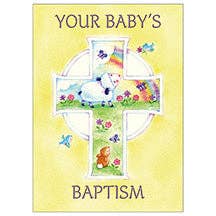 Lamb in Cross - Faith Baptism Card for wholesale by Legacy