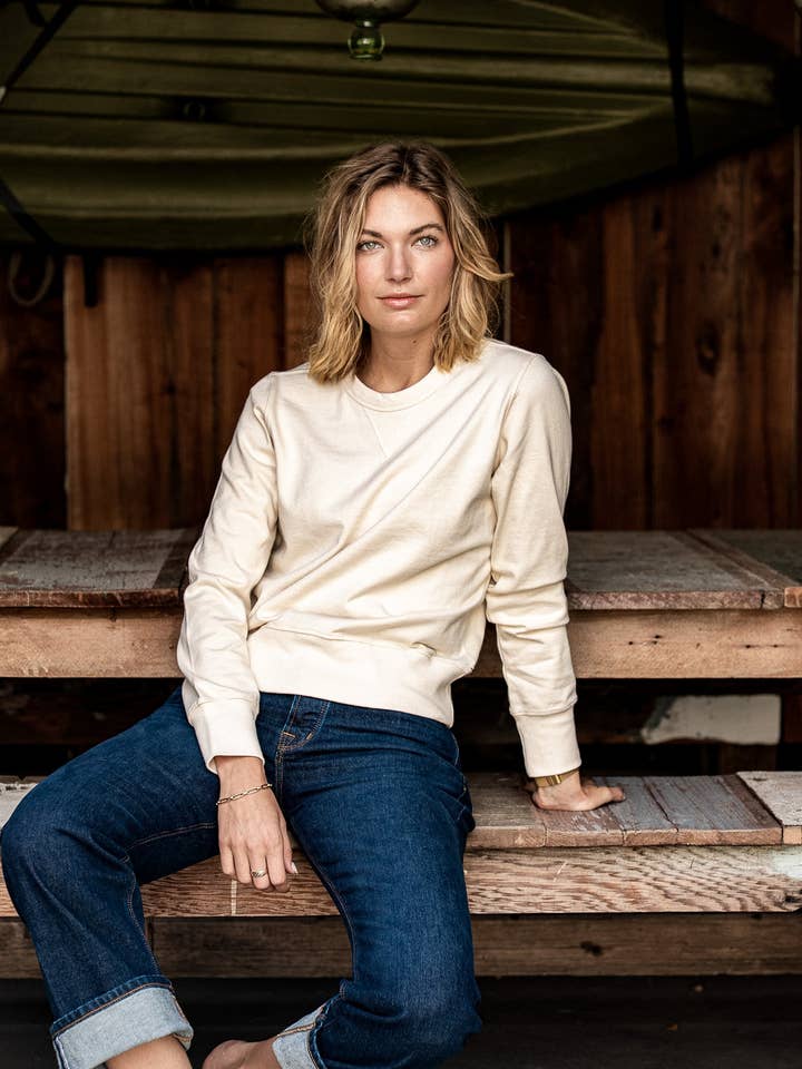 Naturale Stinson Pullover | Maglia da rugby 12oz 100% cotone in vendita all'ingrosso su Faire10