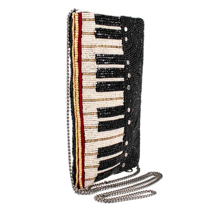 Mary Frances Accessories - Wholesale Crossbody bag – Women's - Keys to My Heart Beaded Piano Keys Crossbody Phone Bag
