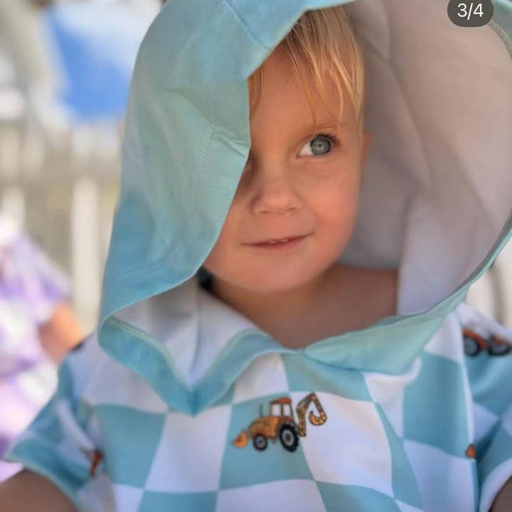 LESIMO - Wholesale Hooded Towel - Kids & Baby - 【Upgraded Edition】Sand Free Kids Hooded Towel - Busy Trucks8