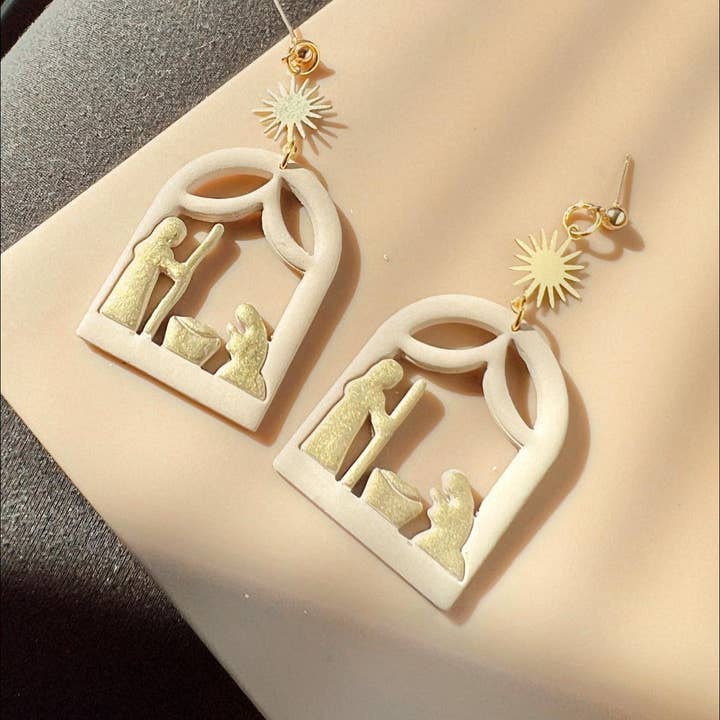 Made For More - Wholesale Dangle Earrings - Christmas Earrings | Manger Earrings | Holiday Jewelry1