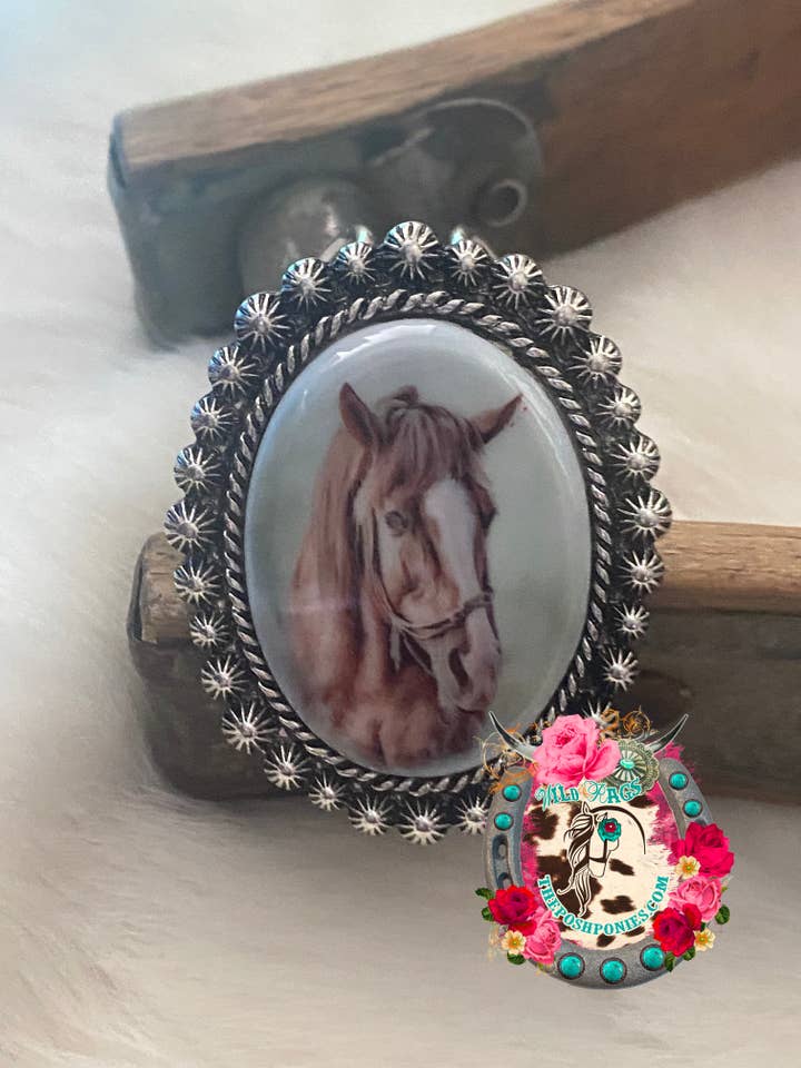 Horse Wild Rag Slide for wholesale by The Posh Ponies, LLC